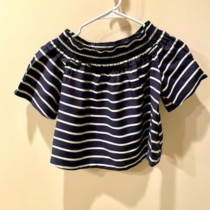 Topshop off the shoulder cropped top